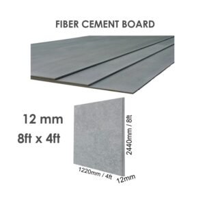 Fiber Cement Board 8ft x 4ft Sheet, 12mm